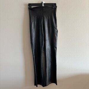 Commando Black Faux Leather Boot Cut Pants